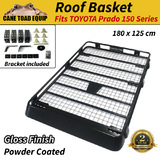 Roof Basket Fits TOYOTA Prado 150 Series Steel Roof Rack Powder Coated 4WD Cage Luggage Carrier Trade