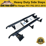 Heavy Duty Steel Side Steps Rock Sliders for Ford Ranger PX 123 2012-2021 Dual Cab