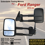 Pair Extendable Towing Mirrors Fits FORD RANGER MK PX XLT Wildtrak 2012- ONWARDS 