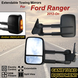 Pair Extendable Towing Mirrors w Blinker for FORD RANGER PX1 PX2 PX3 2012- ONWARDS 