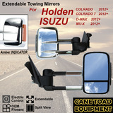 Extendable Towing Mirrors Fits Isuzu D-MAX 2012+ & Holden Colorado RG 2012+ Chrome