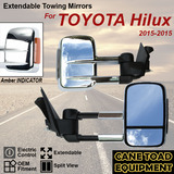 Extendable Towing Mirrors w Indicator Fits Toyota HILUX 2005-2015