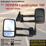 Extendable Towing Mirrors Fits Toyota Land Cruiser 100 Series 98– 07 Black