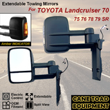Extendable Caravan Towing Mirrors Fits Toyota Landcruiser 70 75 76 78 79 Sr 