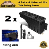 Ute Tub Storage Box Side Universal Tool Box Lockable a Pair Trailer Black 