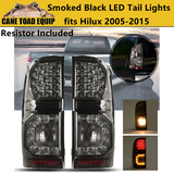 Semi Smoked LED Tail Light Fit Toyota Hilux N70 2005-2015 Rear Tail Lamp Pair