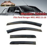Weather Shields Window Visor Fit Ford Ranger PX1 PX2 11-18 Rain Guards Injection