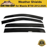 Premium Weather shields For Mazda BT50 BT-50 2012-2020 Dual Cab Weathershields Window Visors Tinted Black