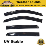 Weathershields Weather shields slim Window Visors for Nissan Navara NP300 15-20