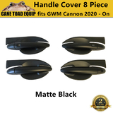 Car Door Handle Bowl Cover 12 Piece fits GWM Cannon Ute 2020 - Onwards Matte Black 