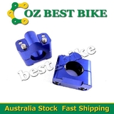 Blue Universal Bar Clamp Riser Taper Handlebar 7/8'' to 11/8" Dirt Bike ATV Quad 