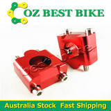 Red Universal Bar Clamp Riser Taper Handlebar Dirt Bike ATV Quad 7/8 to 11/8""