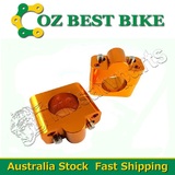 Gold Universal Bar Clamp Riser Taper Handlebar Dirt Bike ATV Quad 7/8 to 11/8""