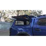 TRADECAP Steel Canopy for Isuzu Dmax D-max 2012-Current Dual Cab Ute Tub Heavy Duty Matte Black Powder Coated with front and rear window