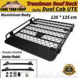 Tradesman Roof Rack for Hilux Ranger Triton Navara Dmax Aluminium Powder Coated Dual Cab UTE 4wd Luggage Basket Carrier