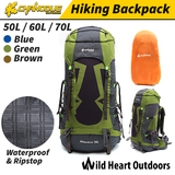 50L/60L/70L Waterproof Backpack Rucksack Extra Load Outdoor Camping Hiking 