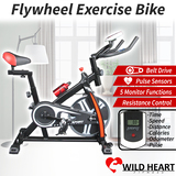 Exercise Spin Bike Flywheel LCD Monitor Home Gym Fitness 150KG Max 