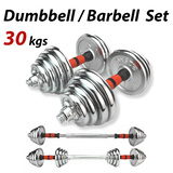 Dumbbell Set Weight Dumbbells Plates Home Gym Fitness Exercise 30KG