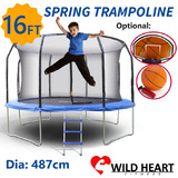 16ft Trampoline Round Safety Net+Spring Pad+Ladder Optional Basketball Set Kids Heavy Duty