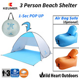 KEUMER Beach Tent Sun Shelter Portable POP-UP Shade Outdoor Camping