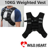 10KG WEIGHTED WEIGHT VEST ADJUSTABLE Size CROSSFIT MMA STRENGTH TRAINING RUNNING GYM