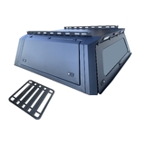 Gen 2 TRADECAP Aluminium Canopy with Roof Rack for Toyota Hilux SR5 SR N80 2015 Onwards Dual Cab Ute Tub Light Weight Matte Black Powder Coated with f