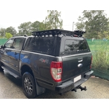 TRADECAP Steel Canopy with Roof Rack for Toyota Hilux SR5 SR N80 2015 Onwards Dual Cab Ute Tub Heavy Duty Matte Black