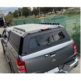TRADECAP Aluminium Canopy for Mitsubishi Triton MR MQ 2015-On Dual Cab Ute Tub Matte Black