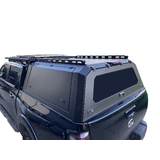 The Original TRADECAP Aluminium Canopy for Mitsubishi Triton MV 2024+ Dual Cab Ute Tub Light Weight Matte Black Powder Coated with front and rear wind