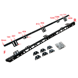 Roof Rack Backbone Mounting Rails Fits Isuzu MU-X 2013 to 2021 and Holden Colorado 7/Trailblazer Steel Powder Coated Low Profile