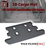 Cargo Mat Liner 3D Fits Toyota LandCruiser 200 2007-2017 Rear Trunk Cargo Mat GXL Altitude VX & Sahara