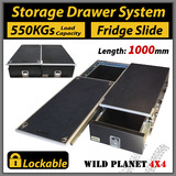 Vehicle Storage Drawers Cargo Rear Drawer 100CMw Fridge Slide Universal Lockable 4WD 4X4