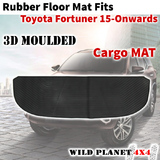 Rubber Cargo Trunk Mat Fits Toyota Fortuner 15-onwards Floor Mat 3D Moulded 
