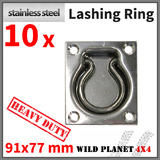 10xLASHING RING Stainless Steel TIE DOWN POINT ANCHOR UTE TRAILER