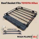 Roof Basket Fits TOYOTA Hilux Powder Coated Steel 4wd Luggage Basket Carrier Cargo