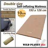 10cm SELF INFLATING MATTRESS Double Size Sleeping mat Thick Suede Camping