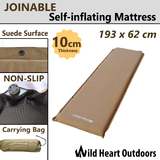 NEW SELF INFLATING MATTRESS 10cm Thick Suede Inflatable Camping Outdoor
