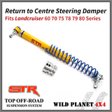 Return to Centre Steering Damper Stabiliser Fits Landcruiser 60 70 75 78 79 80 Series