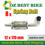 8XSPRING BOLT STAINLESS STEEL LATCH CATCH TRUCK UTE TAIL GATE TRAILER FLOAT RAILING 