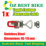 1xSTAINLESS STEEL OVERCENTRE LATCH Medium TOGGLE FASTENER LOCK TRAILER TRUCK UTE 4WD toolbox M2