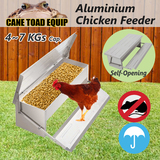 Auto Chicken Feeder 4~7KG Aluminium Treadle Self Opening Chook Poultry  