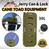 30L Jerry Can Heavy Duty Fuel Container With Holder Army Green Spare Container 