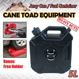 5L Black Jerry Can Spare Container With Free Holder Fuel Container Heavy Duty