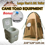20L Camping Portable Toilet & Shower Tent Shower Bag Change Room Shelter Ensuite