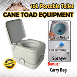Portable Toilet 10L Outdoor Camping Potty W Carry Bag Caravan Camp Boating