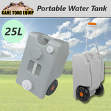 25L Water Tank Portable Wheeled Grey Camping Caravan Storage Motorhome Waste Transport Gray
