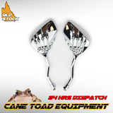 8mm & 10mm Universal Motorcycle Skeleton Skull Claw Rearview Mirrors ATV Quad Pit Dirt bike